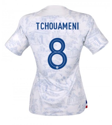 France Aurelien Tchouameni #8 Replica Away Stadium Shirt for Women World Cup 2022 Short Sleeve